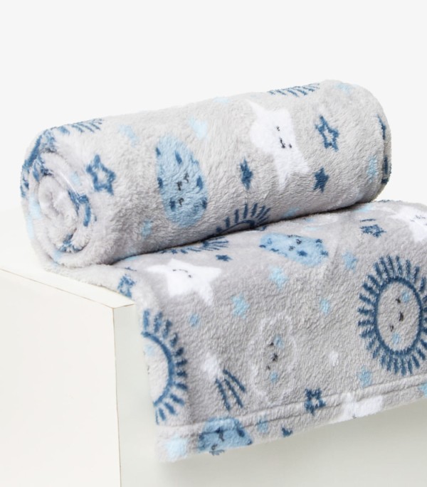 Encontraproduto.com.br - Manta Infantil Microfibra Bene Casa Cinza