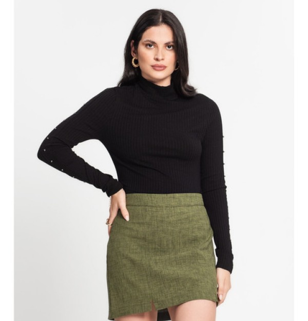 Blusa Feminina Canelada Select Preto