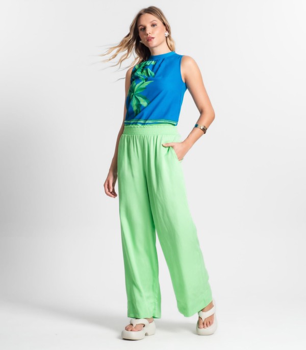 Encontraproduto.com.br - Blusa De Poly Light Estampado Endless Azul