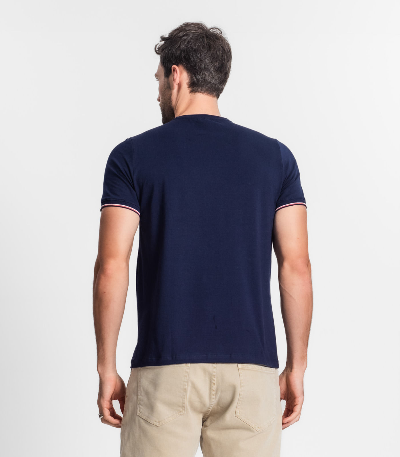 Camiseta De Cotton Leve Masculina Diametro Azul