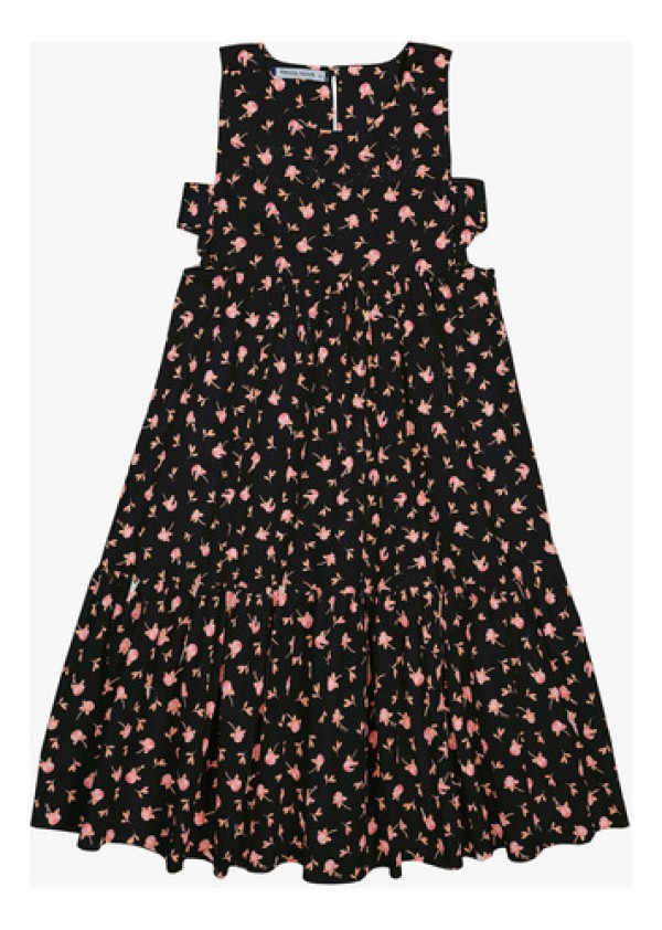 Encontraproduto.com.br - Vestido Midi Infantil Trick Nick Preto