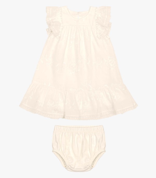 Encontraproduto.com.br - Vestido Infantil Com Calcinha Trick Nick Bege