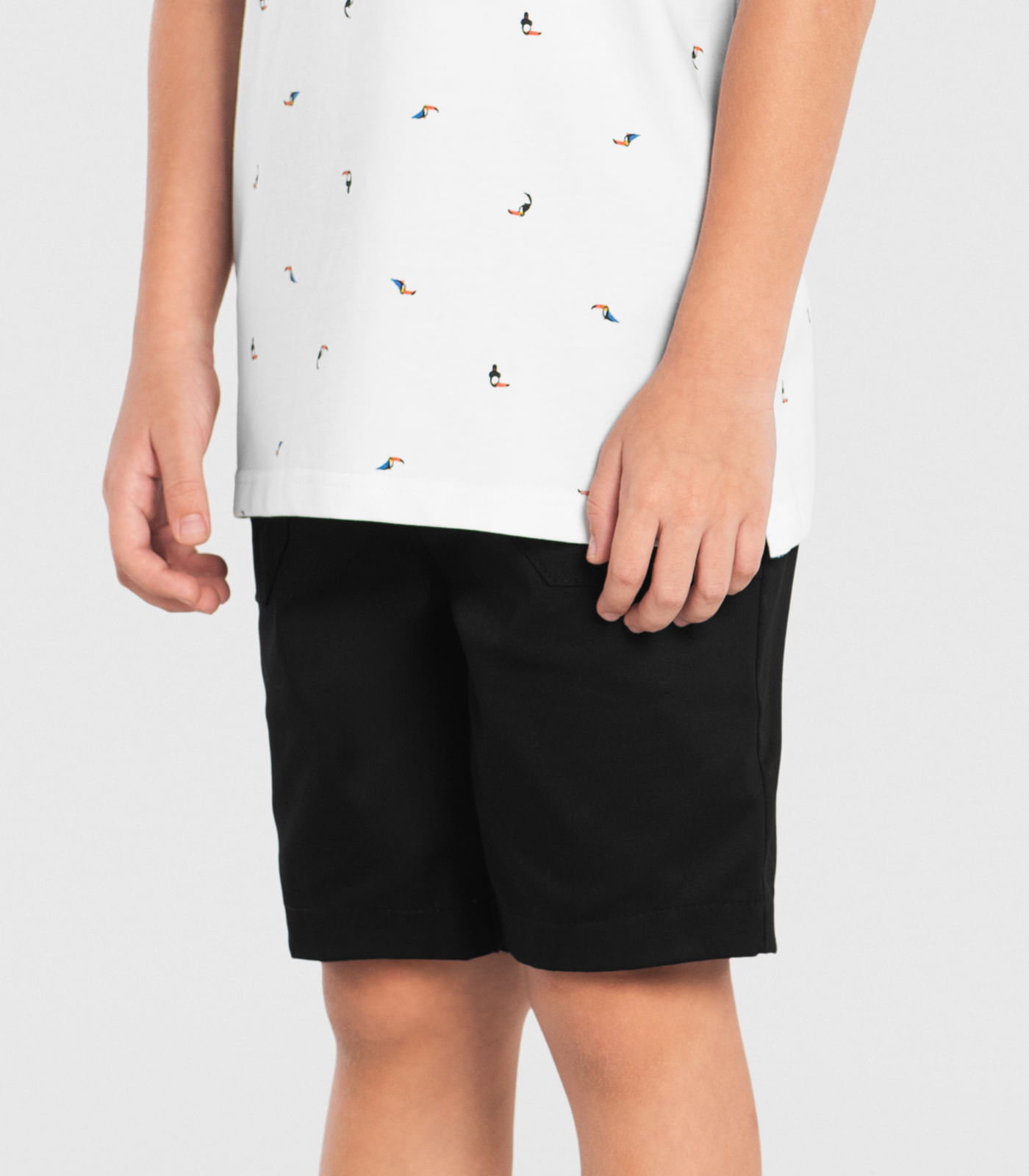 Conjunto Infantil Polo Com Bermuda Trick Nick Branco