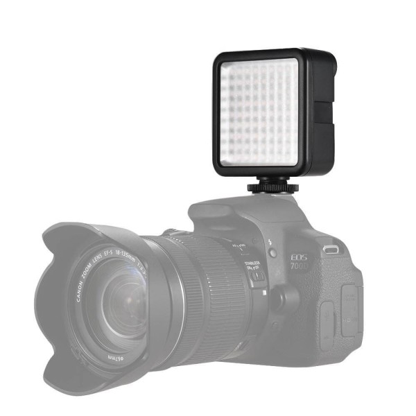 Encontraproduto.com.br - Mini Iluminador Led W81 6.5w com Dimmer para Câmeras, Filmadoras e Gimbals