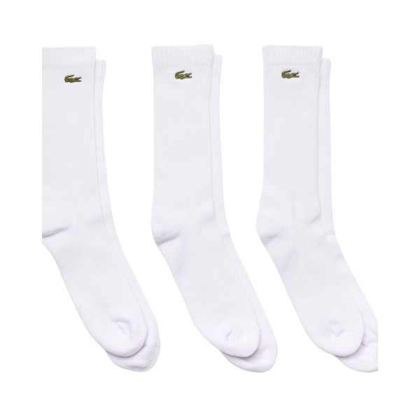 Meia Lacoste Cano Alto Masculina - Branca