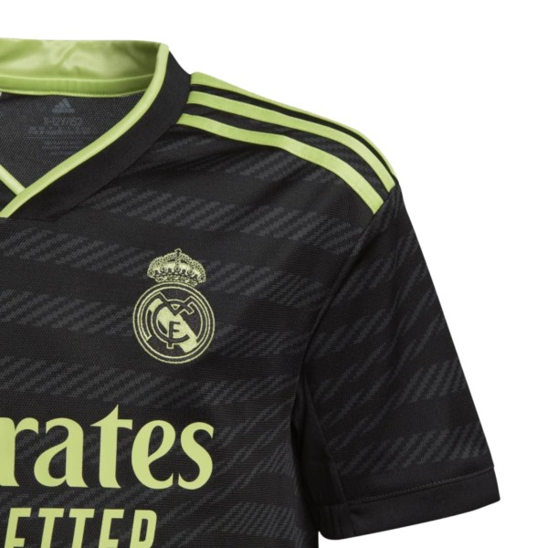 Encontraproduto.com.br - Camisa Real Madrid III 22/23 Adidas Infantil - Preta/Verde