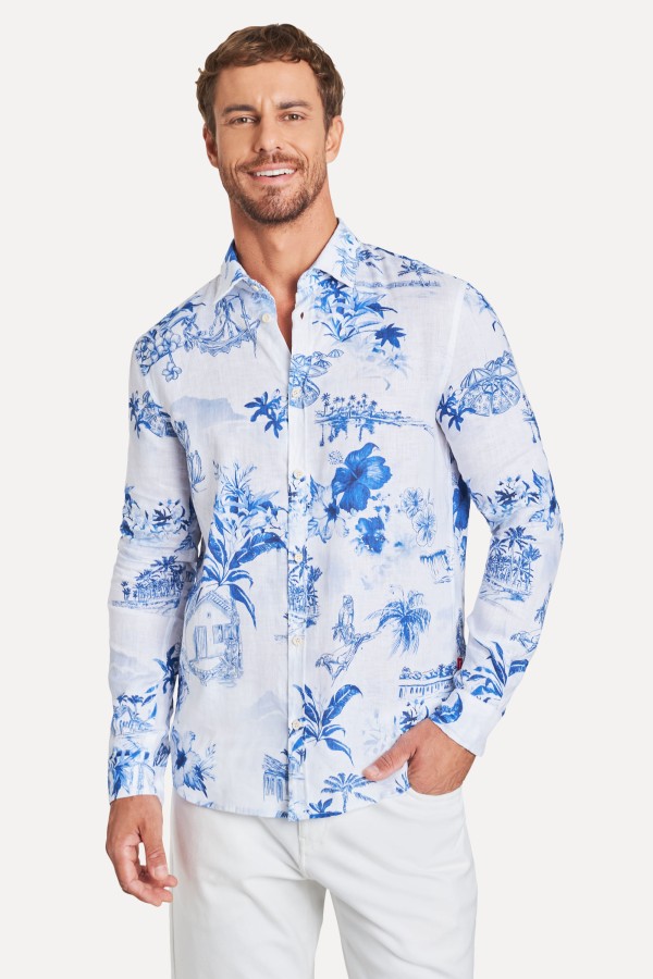 Encontraproduto.com.br - Camisa Ml Estampada Bahia Bonita
