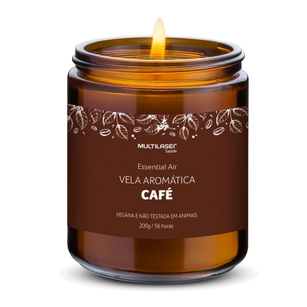 Encontraproduto.com.br - Vela Aromática de Café 200g Multi Saúde - HC526OUT [Reembalado]