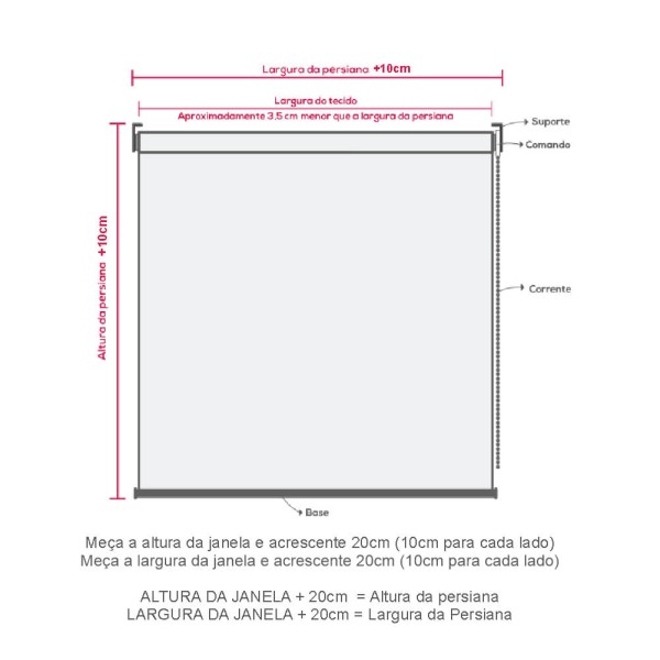 Encontraproduto.com.br - Persiana Rolo Translucida Branca - 2,30m x 2,00m