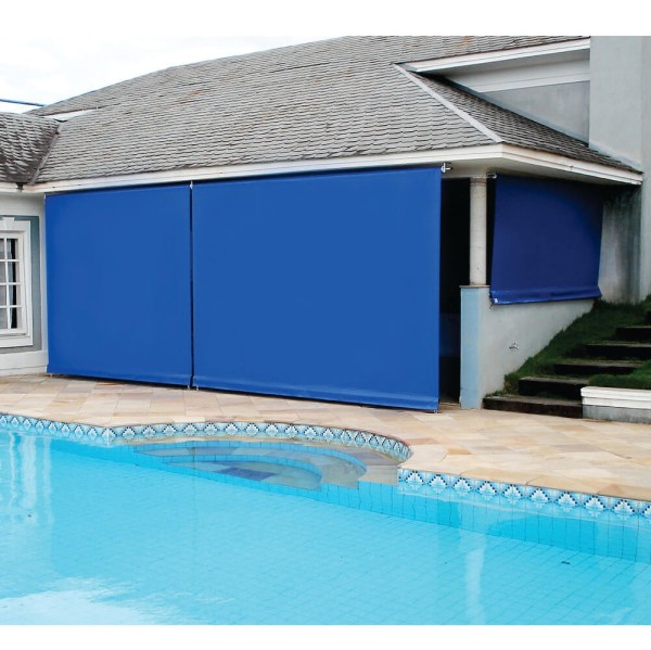 Toldo Cortina Azul - 3,10m x 2,80m - kit completo