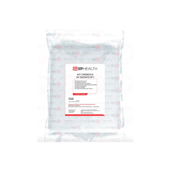 Encontraproduto.com.br - Kit Cirúrgico Estéril Pério Oral Menor Branco 30gm² - SP Health