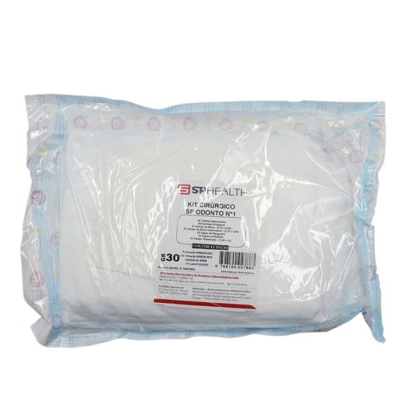 Encontraproduto.com.br - Kit Cirúrgico Estéril Pério Oral Menor Branco 30gm² - SP Health