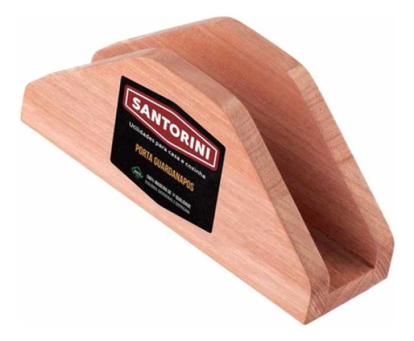 Encontraproduto.com.br - Porta Guardanapo Santorini de Madeira Marrom