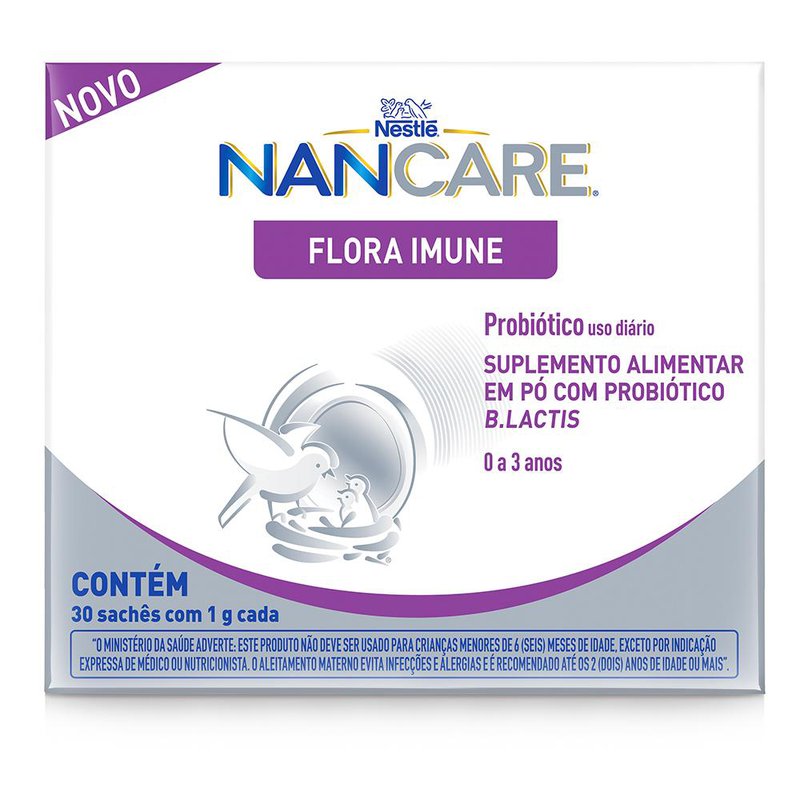 Suplemento Pediátrico Nestlé Nancare Flora Imune 30 sachês Com 1g Cada