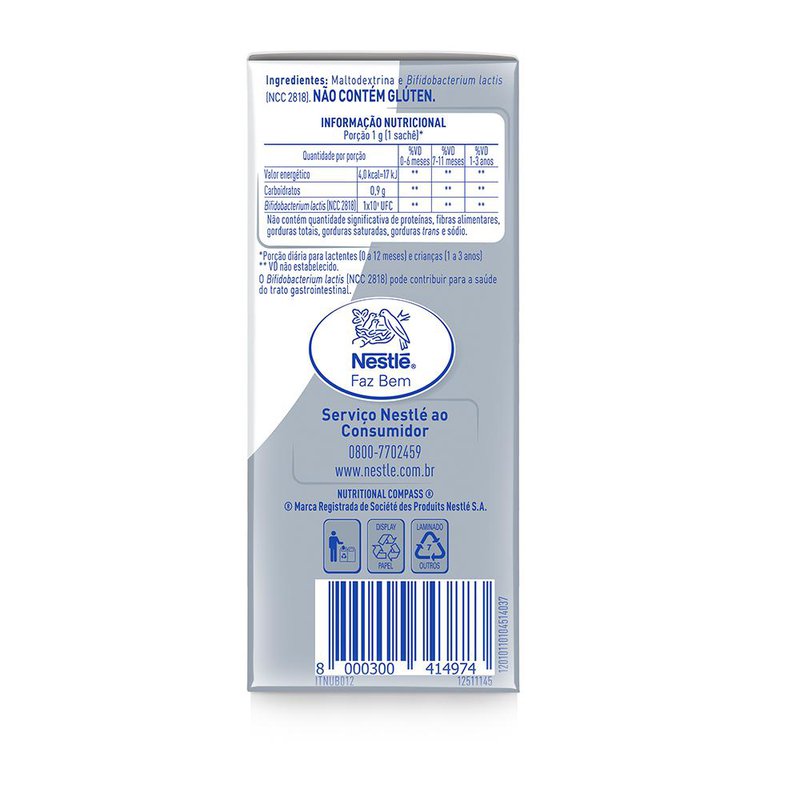 Encontraproduto.com.br - Suplemento Pediátrico Nestlé Nancare Flora Imune 30 sachês Com 1g Cada