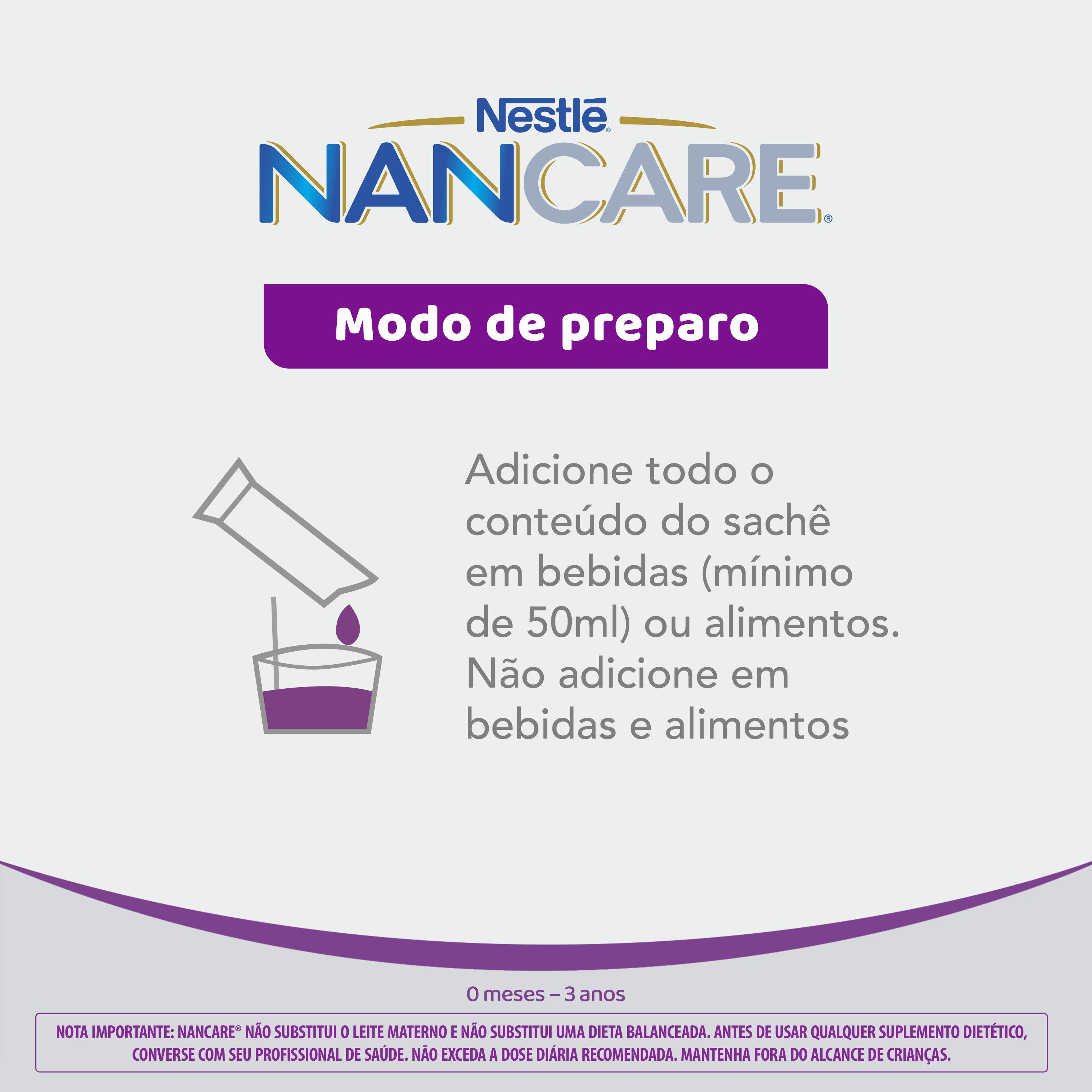 Encontraproduto.com.br - Suplemento Pediátrico Nestlé Nancare Flora Imune 30 sachês Com 1g Cada