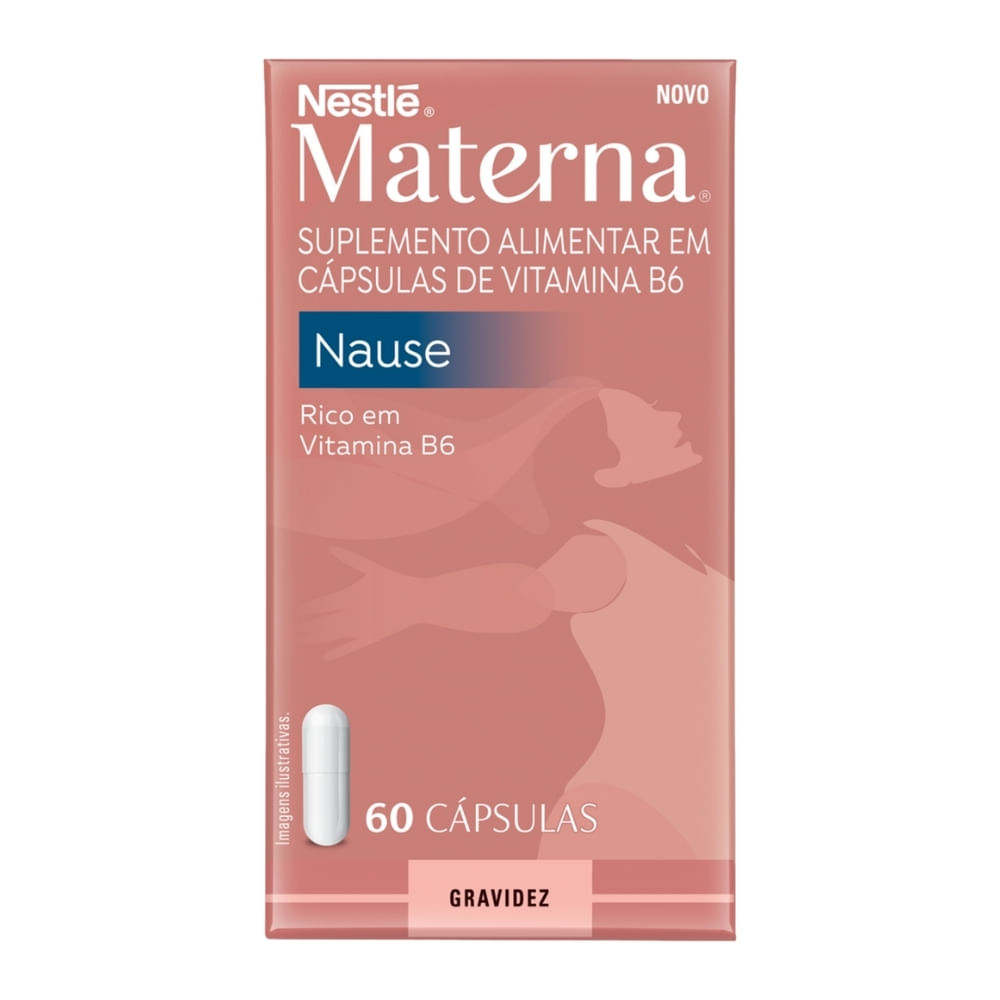 Suplemento Alimentar Vitamina B6 Materna Nause - 60 Cápsulas