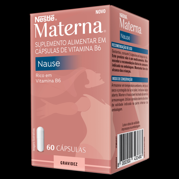 Suplemento Alimentar Vitamina B6 Materna Nause - 60 Cápsulas