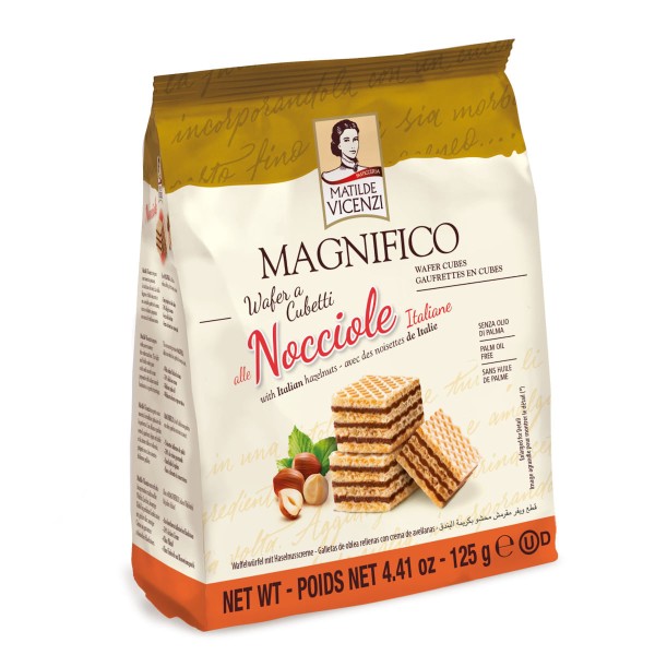 Biscoito VICENZI Wafer Magnifico Avelã 125g