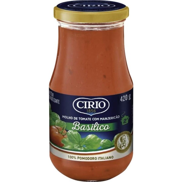 Encontraproduto.com.br - Molho de Tomate Cirio Basilico Vidro com 420g