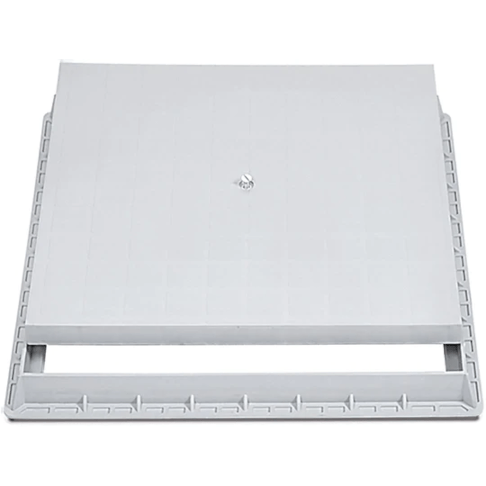 Encontraproduto.com.br - Tampa C/Aro Pp 30x30 Cinza Odem