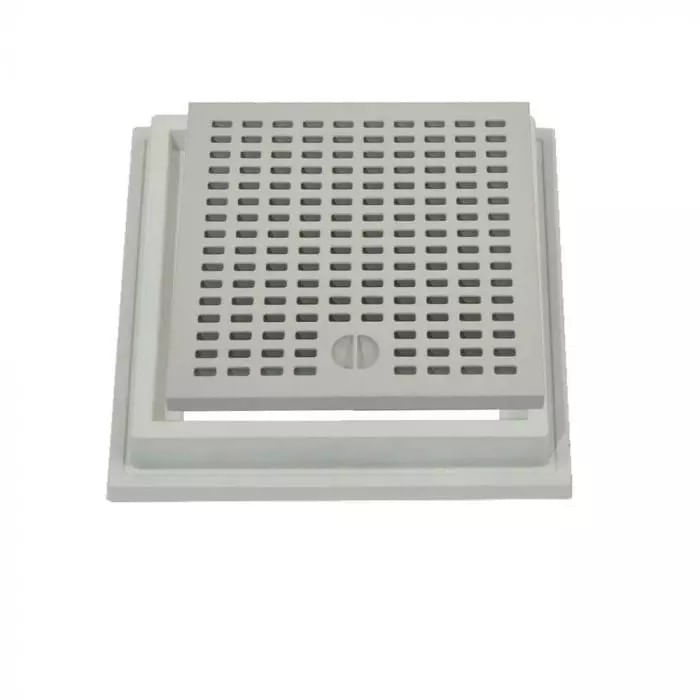 Encontraproduto.com.br - Ralo Grelha Quadrado com Aro Odem 30x30cm