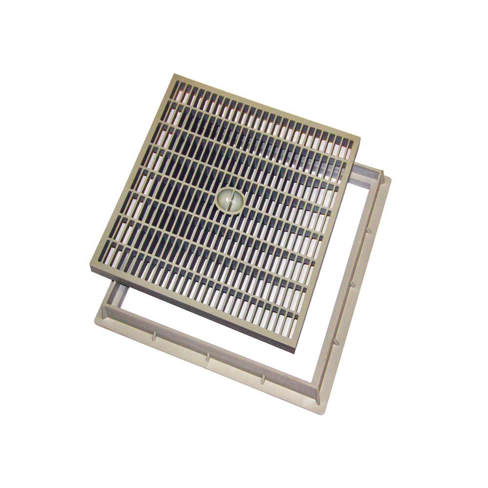 Encontraproduto.com.br - Ralo Grelha Quadrado com Aro Odem 30x30cm