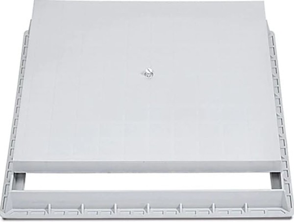 Encontraproduto.com.br - Tampa C/Aro Pp 55x55 Cinza Odem