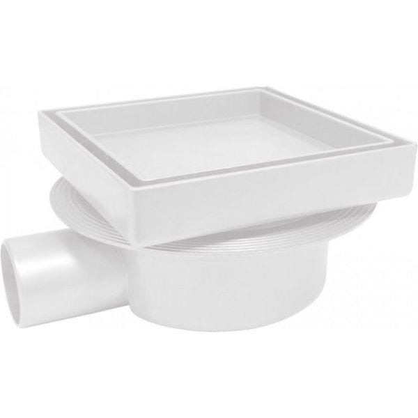 Encontraproduto.com.br - Ralo Invísivel Sifonado com Grelha Quadrada ABS Branca 130x130mm Odem