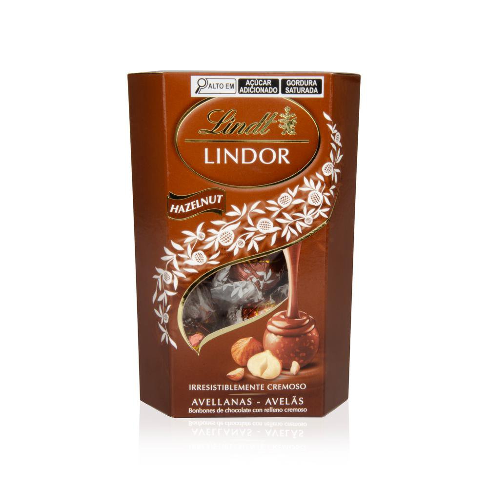 Encontraproduto.com.br - Trufas de Chocolate ao Leite Com Avelãs e Recheio Cremoso Lindt 200g