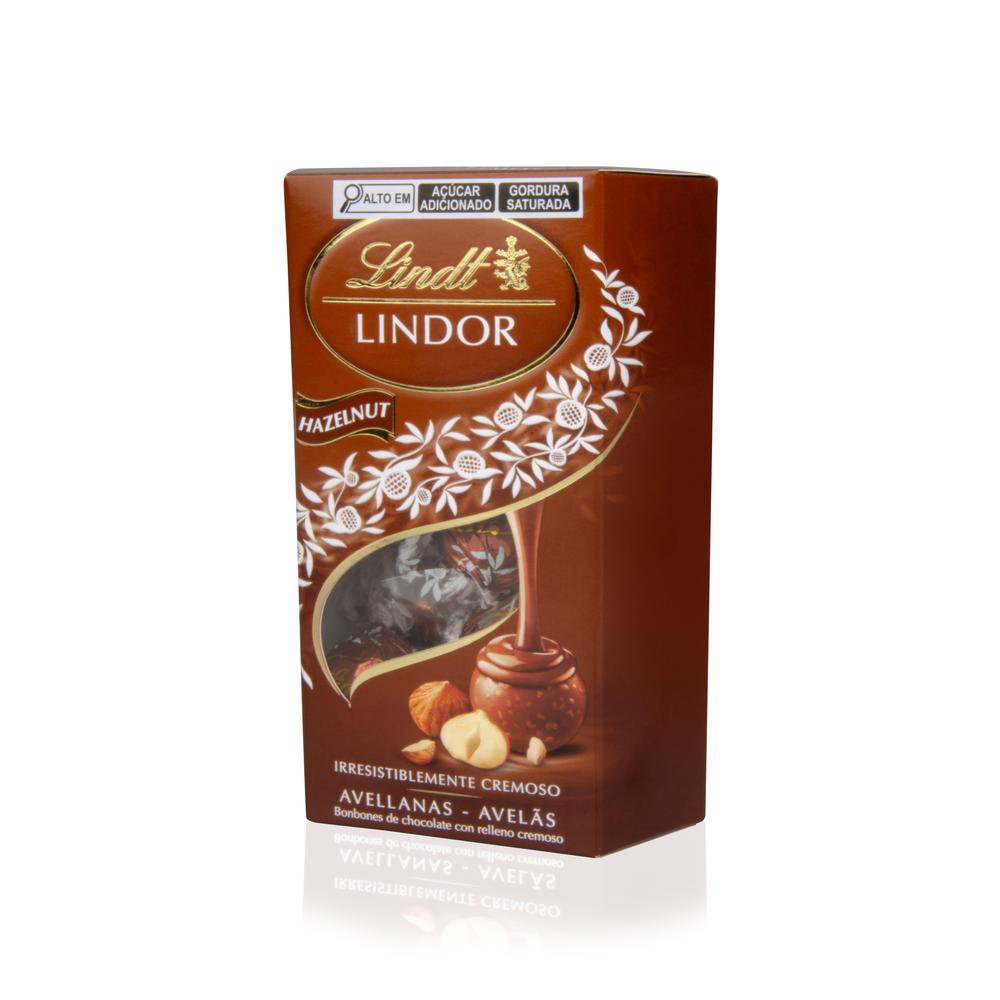 Encontraproduto.com.br - Trufas de Chocolate ao Leite Com Avelãs e Recheio Cremoso Lindt 200g