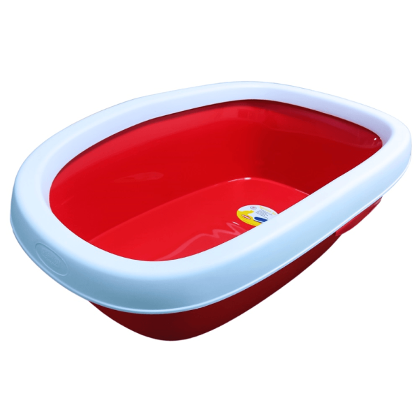 Encontraproduto.com.br - Bandeja Higiênica Com Borda Para Gatos Verde Chalesco