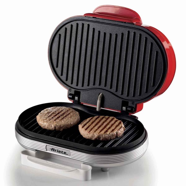 Encontraproduto.com.br - Grill Sanduicheira Burger Ariete 205 Retrô Party Time vermelha 1200w 220 volts