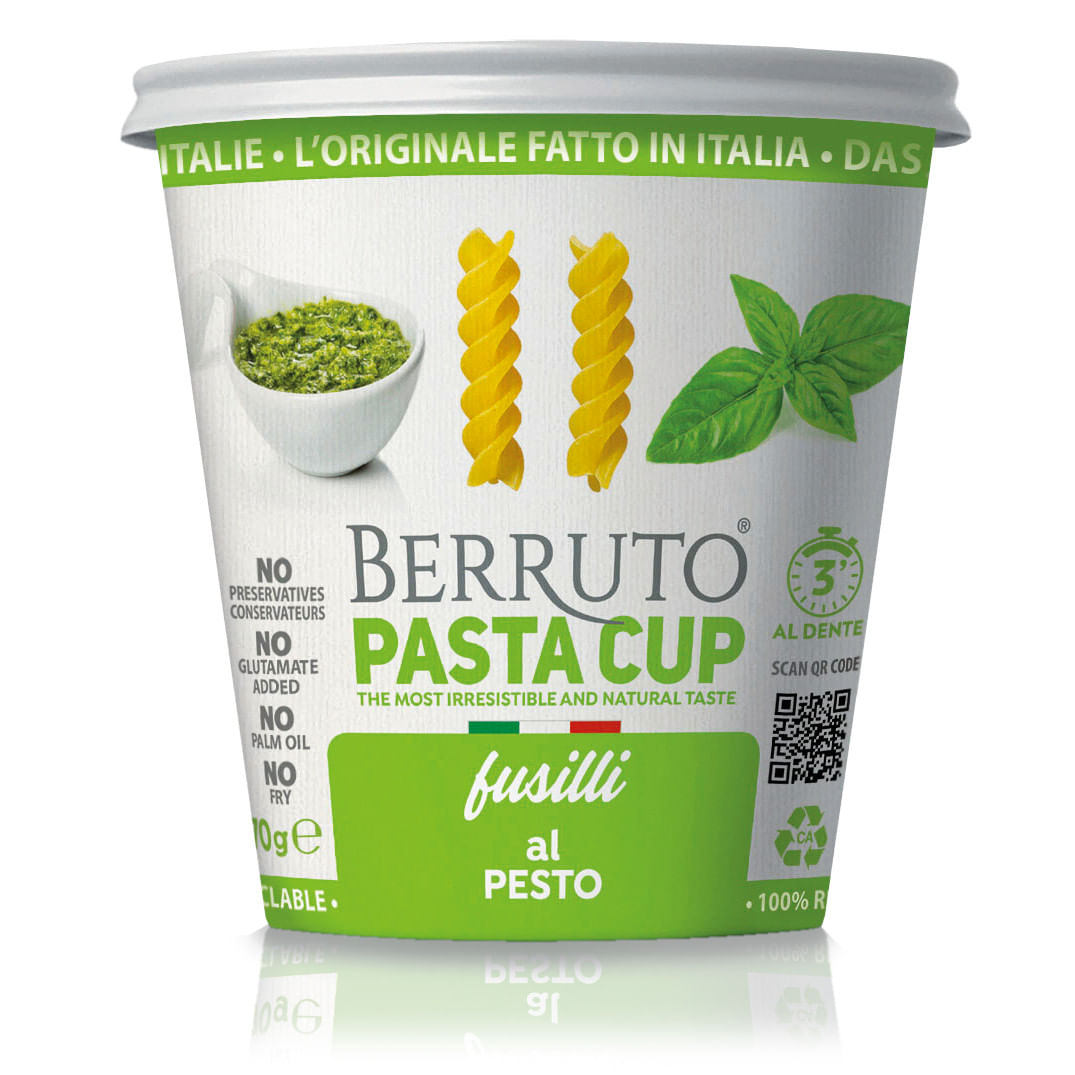 Macarrão Instantâneo BERRUTO Fusilli com Molho Pesto 70g