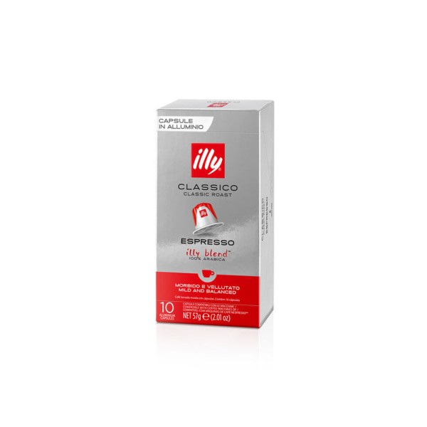 Encontraproduto.com.br - Cápsulas de Café Italiano Illy Blend Espresso Classico Caixa com 10 Unidades 57g