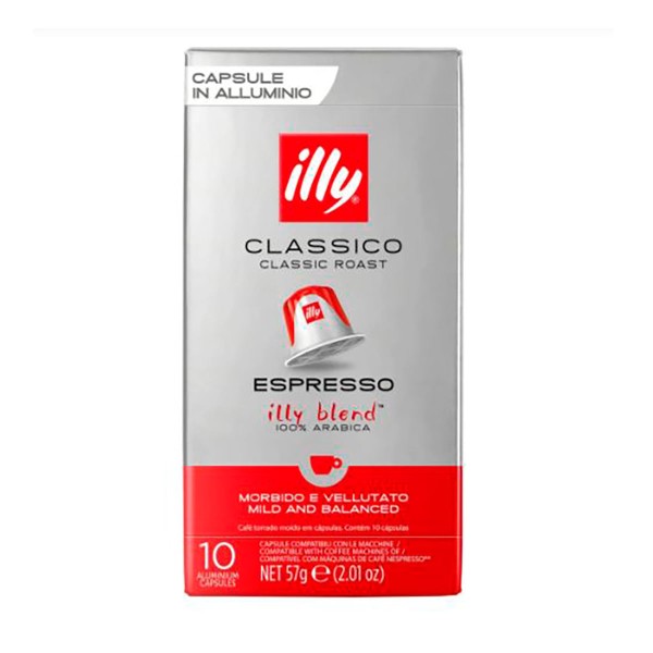 Encontraproduto.com.br - Cápsulas de Café Italiano Illy Blend Espresso Classico Caixa com 10 Unidades 57g