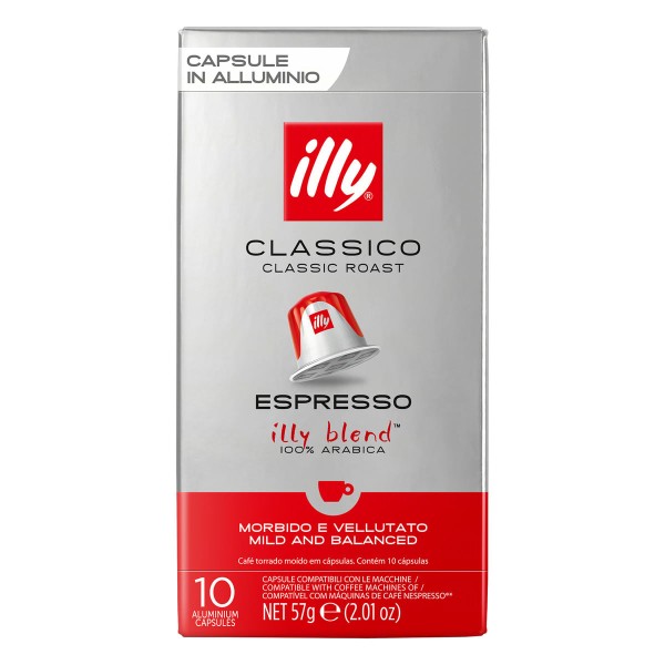 Encontraproduto.com.br - Cápsulas de Café Italiano Illy Blend Espresso Classico Caixa com 10 Unidades 57g
