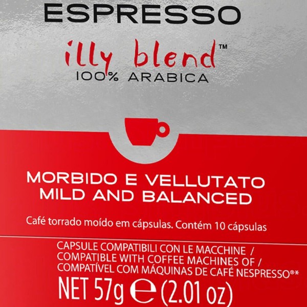Encontraproduto.com.br - Cápsulas de Café Italiano Illy Blend Espresso Classico Caixa com 10 Unidades 57g
