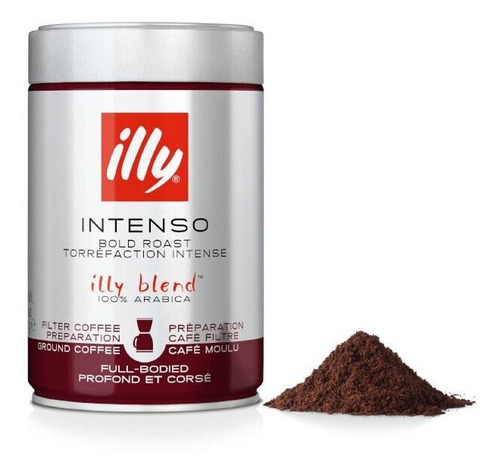 Encontraproduto.com.br - Café Torrado e Moído Intenso Illy Blend Lata 250g