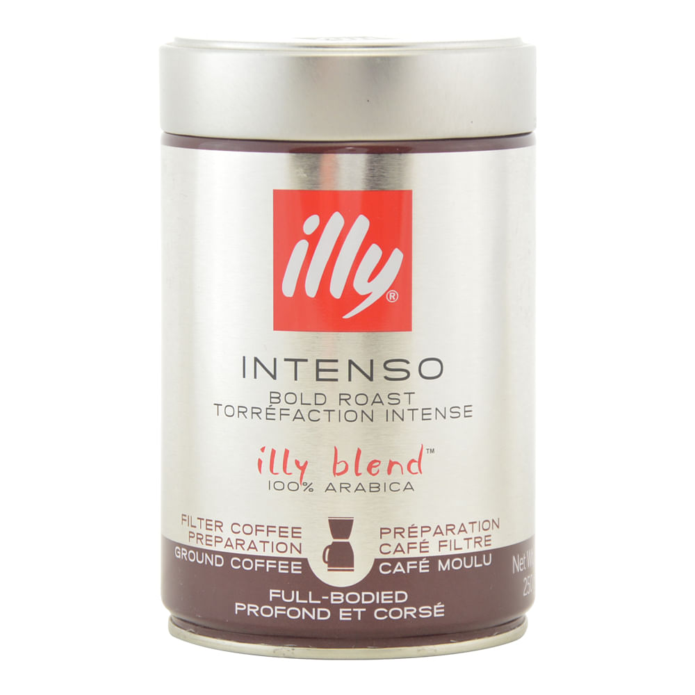 Encontraproduto.com.br - Café Torrado e Moído Intenso Illy Blend Lata 250g