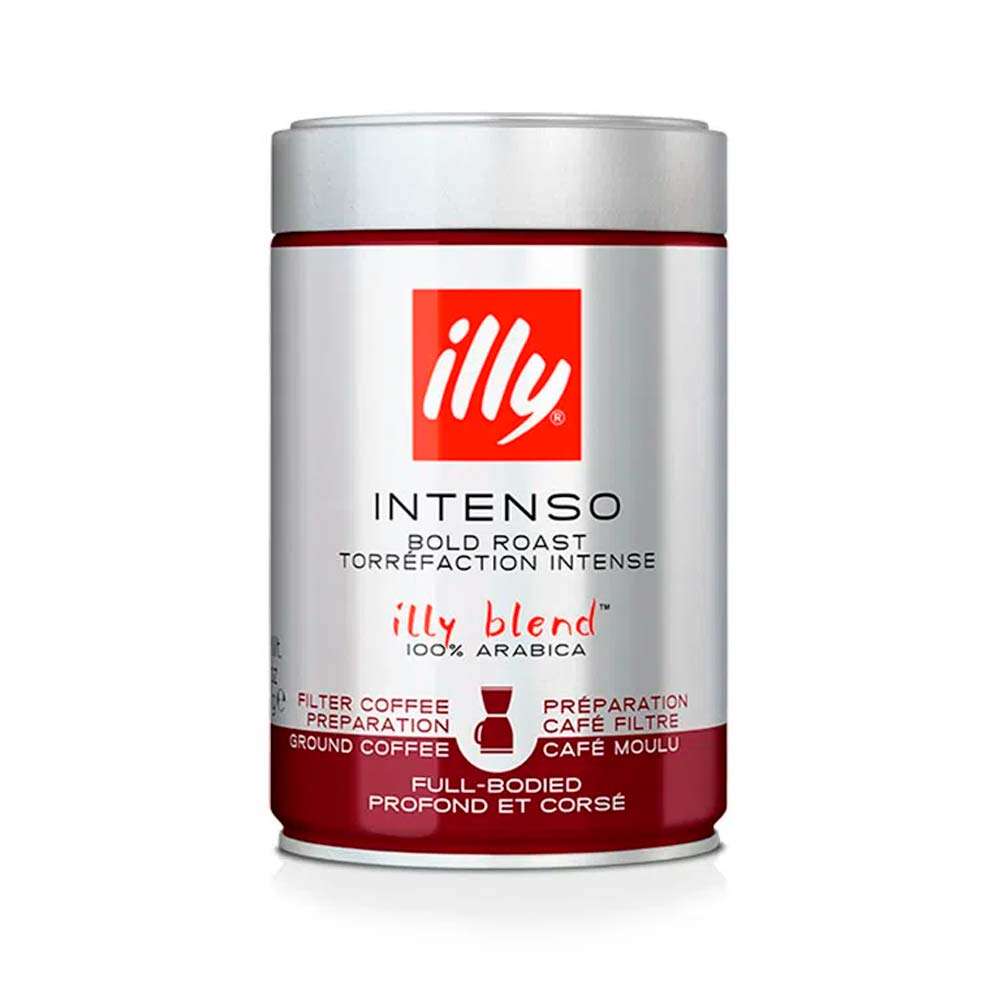 Encontraproduto.com.br - Café Torrado e Moído Intenso Illy Blend Lata 250g