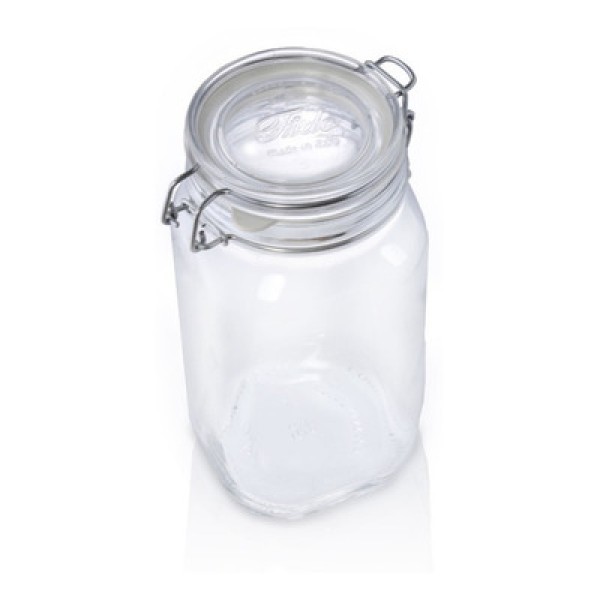 Pote Hermetico de Vidro Bormioli Rocco Fido 1000ML Tampa Transparente