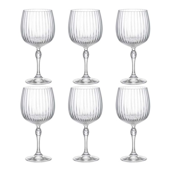Encontraproduto.com.br - Taça De Vidro Bormioli Rocco Para Gin Tônica 745 ml America 20s 6 Peças