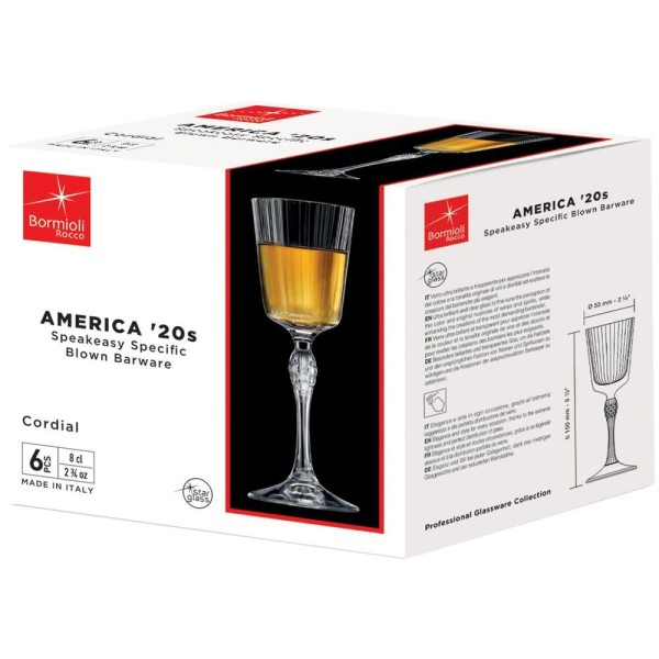 Encontraproduto.com.br - Taça De Vidro Bormioli Rocco Para Licor 80 ml America 20s 6 Peças