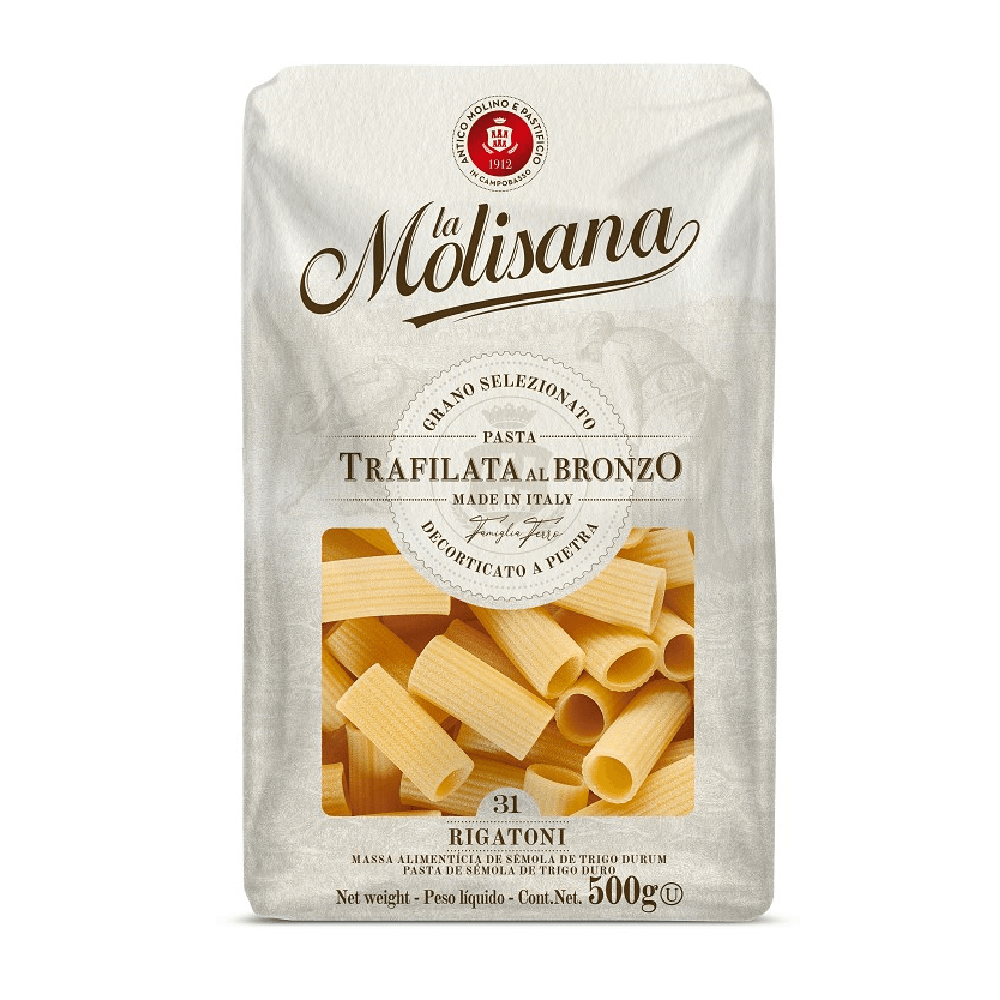 Encontraproduto.com.br - Massa LA MOLISANA Grano Italiano Rigatoni 500g