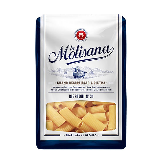 Encontraproduto.com.br - Massa LA MOLISANA Grano Italiano Rigatoni 500g