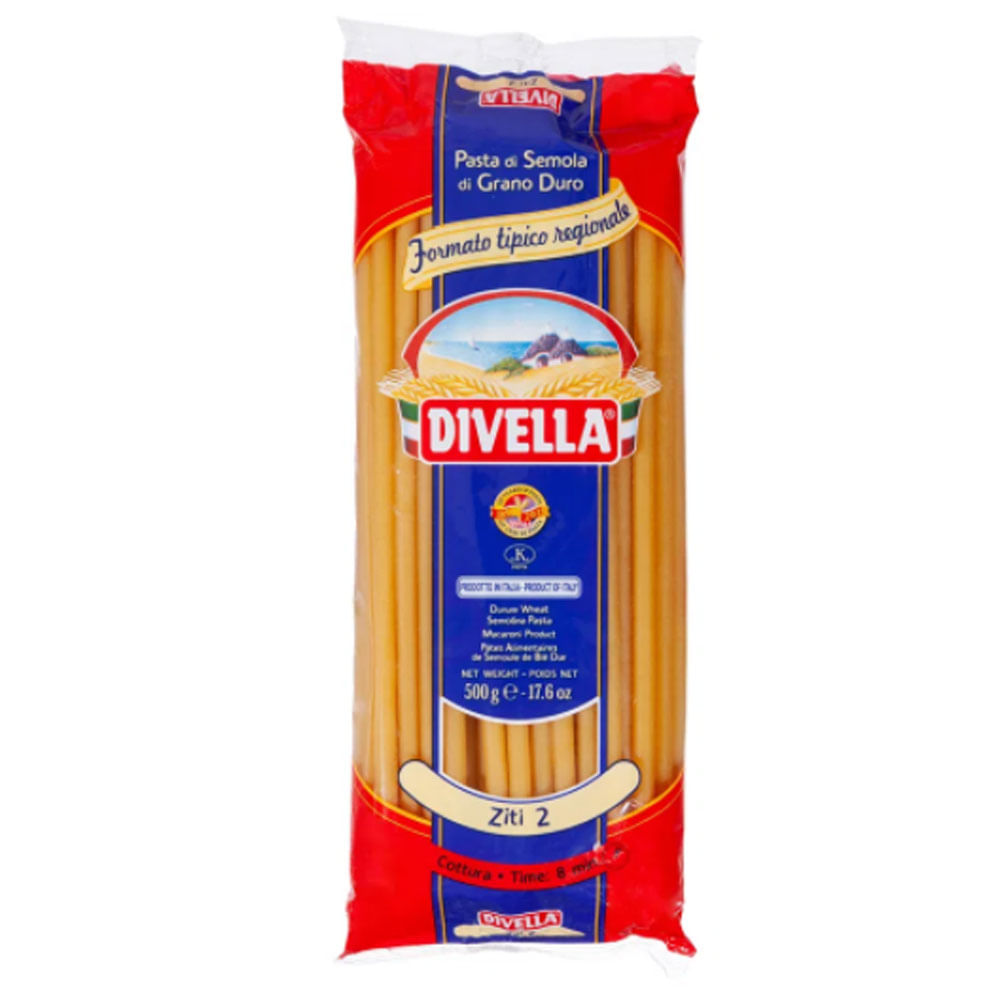 Encontraproduto.com.br - Macarrão Divella Massa Grano Duro Ziti N 2  Com 500g