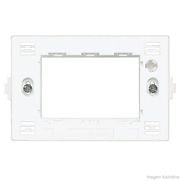 Encontraproduto.com.br - Suporte Living Light 4x2 3 Módulos Azul - Bticino - Sln4703m - Pial