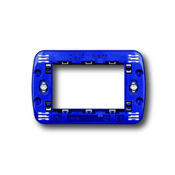 Suporte Living Light 4x2 3 Módulos Azul - Bticino - Sln4703m - Pial