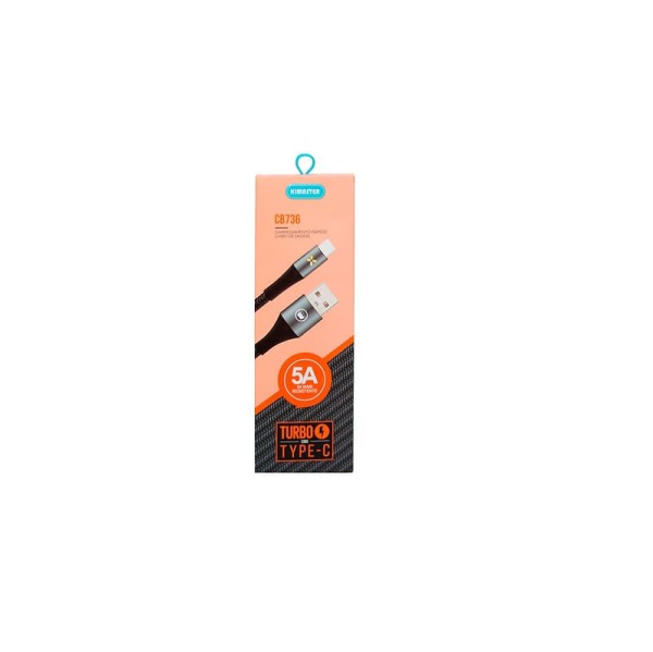 Encontraproduto.com.br - Cabo De Dados Usb Type C Blindado Turbo Kimaster Cb736 Kimaster
